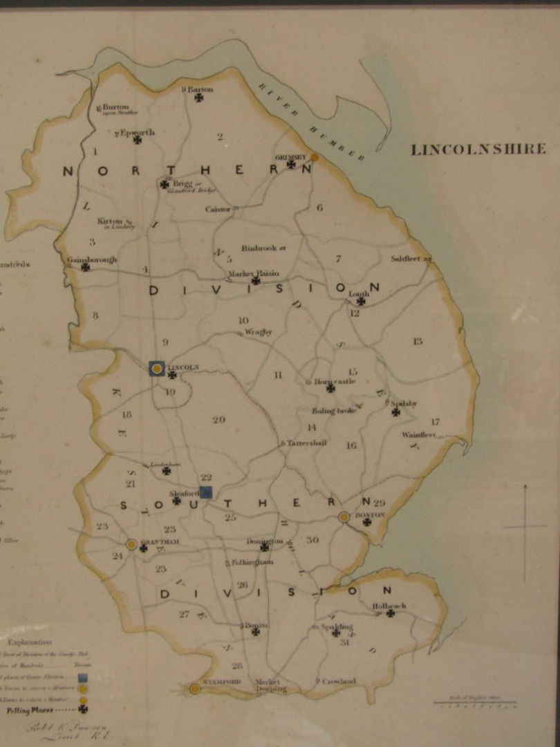 Appraisal: Lieutenant Robert K Dawson CE Map of Lincolnshire showing Hundreds