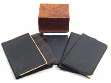 Appraisal: A mixed lot comprising five leather wallets together with a