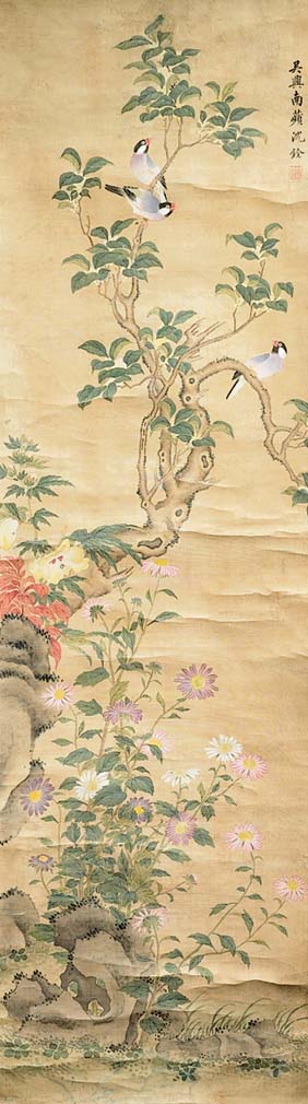 Appraisal: ANTIQUE CHINESE SCROLL PAINTING Well executed and antique Chinese scroll