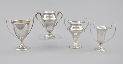 Appraisal: Four Miniature Sterling Silver Trophy Cups Including a - H