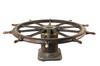 Appraisal: SHIP'S WHEEL - Fabulous brass mounted ' diam ship's wheel