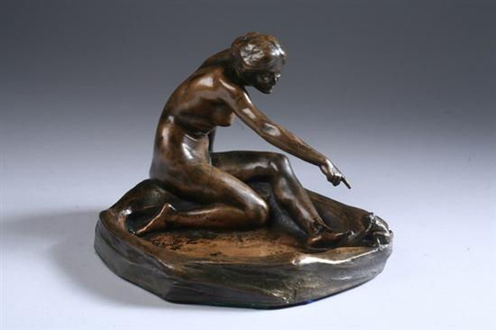 Appraisal: HARRIET WHITNEY FRISHMUTH American - NUDE WITH FROG signed copyright