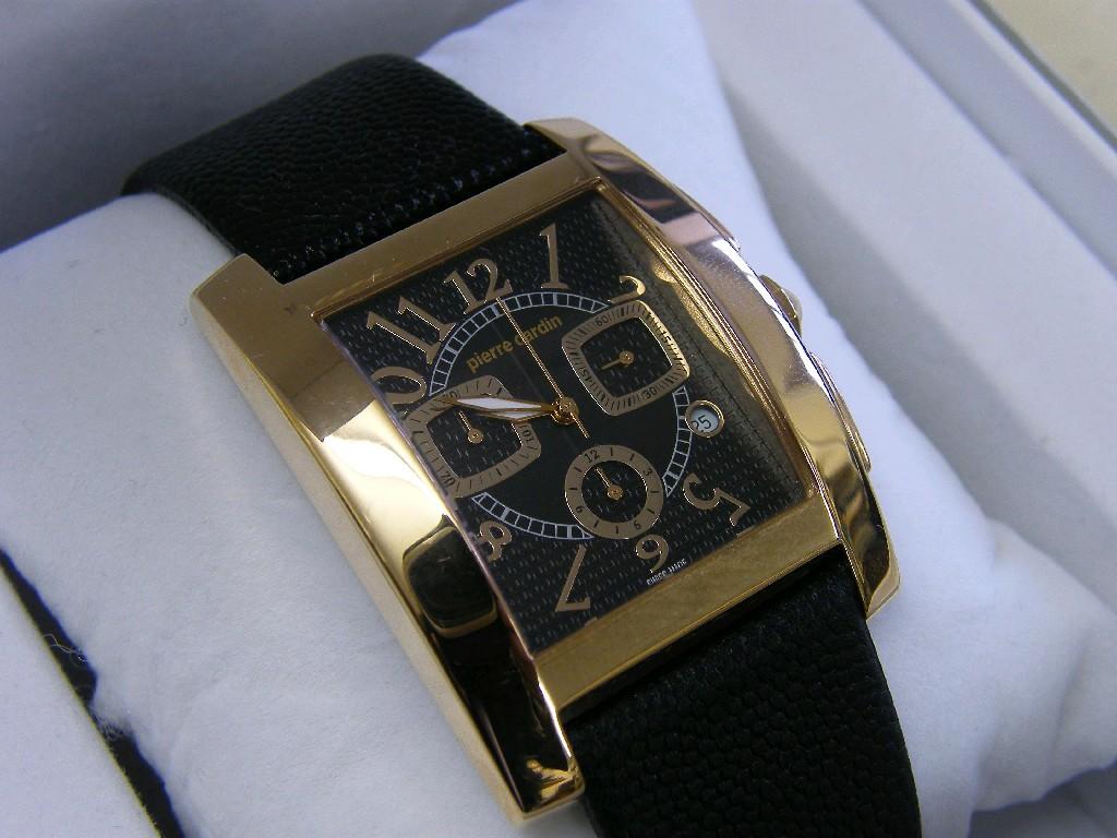 Appraisal: Pierre Cardin Time Couture gold plated chronograph gentleman's wristwatch ref