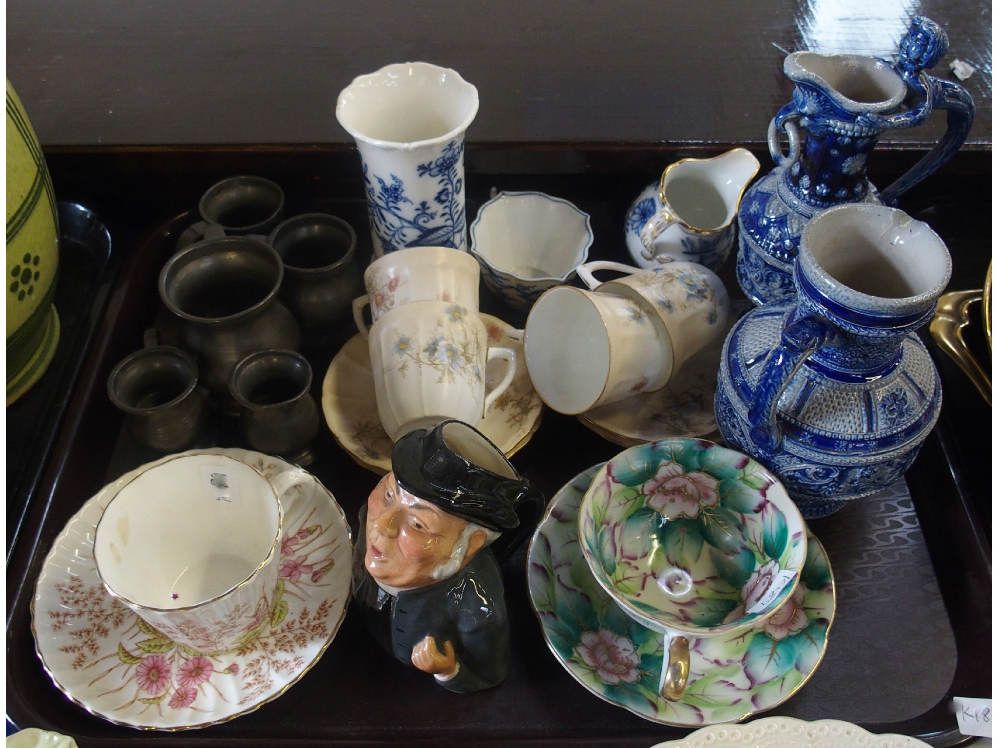 Appraisal: Meissen vase cup and jug Doulton coffee cups and saucers