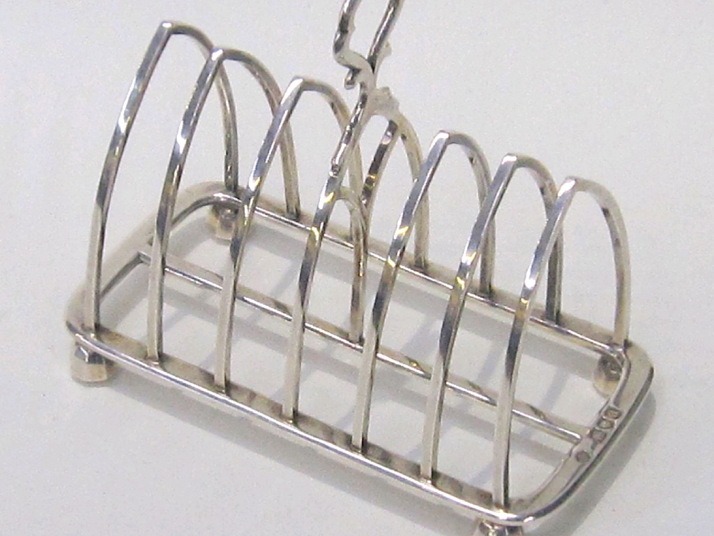 Appraisal: Silver toastrack London