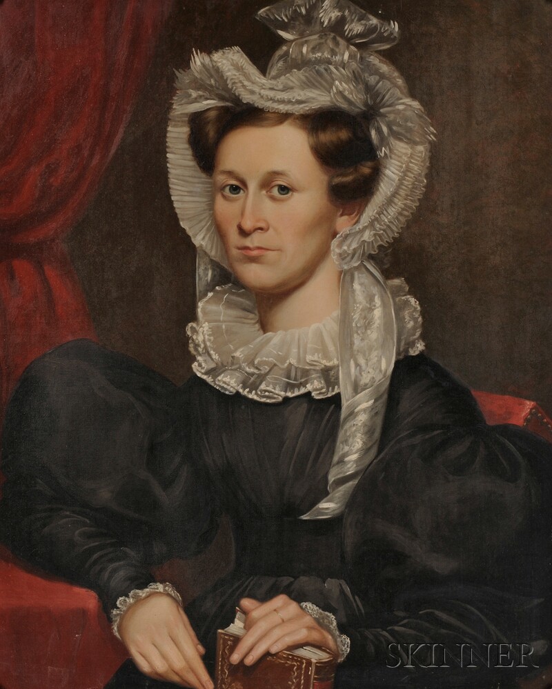 Appraisal: American School th Century Portrait of Harriet Loud Howe Unsigned