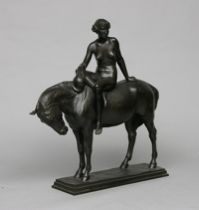 Appraisal: C Siegel Circa Early th Century Nude on Horseback Free