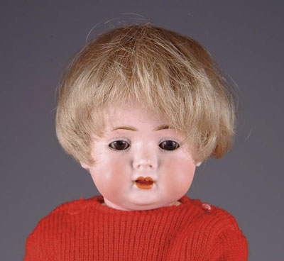 Appraisal: BAHR PROSCHILD TODDLER This molded hair toddler with blonde wig