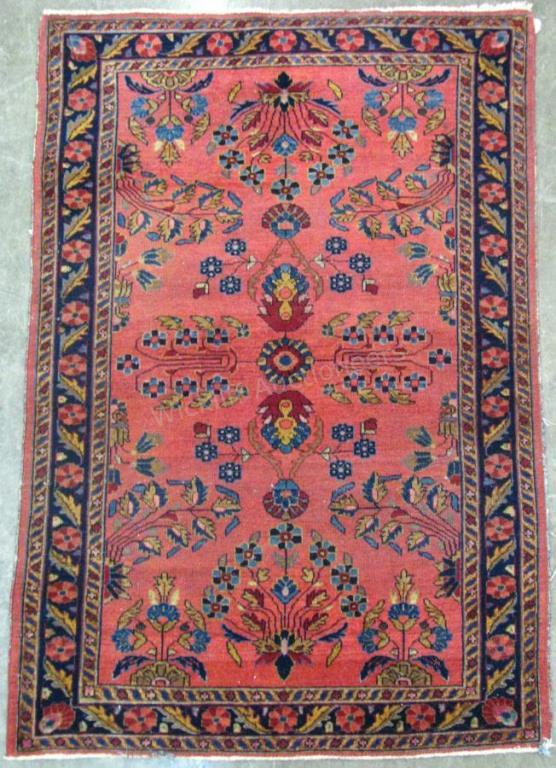 Appraisal: Handmade Oriental Area Rug Tree of Life style design red