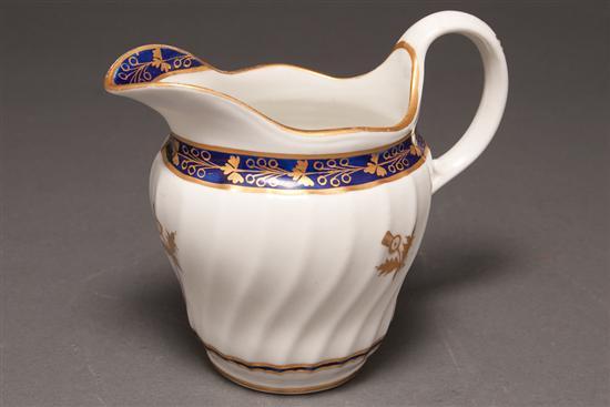 Appraisal: English porcelain cream jug possibly Worcester circa with cobalt and