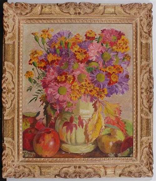 Appraisal: FORESTIER HENRY-CLAUDIUS Ch ne-Bougeries - Meyrin Bouquet of flowers Oil