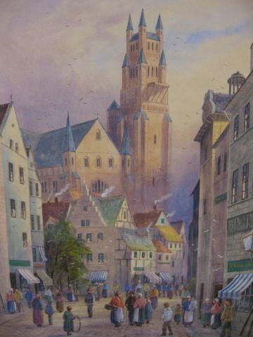 Appraisal: Francis E Jamieson watercolor European cityscape well listed artist -