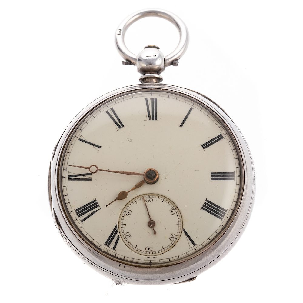 Appraisal: A Vintage English Pocket Watch in Silver Silver open face