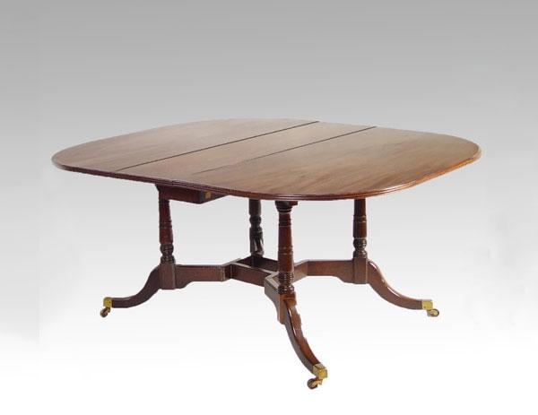 Appraisal: REGENCY SWING LEG TABLE Early th Century long drop double