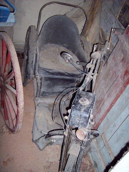 Appraisal: An early th Century hand powered tricycle the seat on