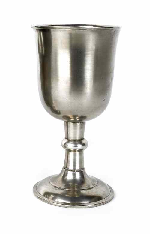 Appraisal: Philadelphia pewter chalice ca bearing the touch of John H