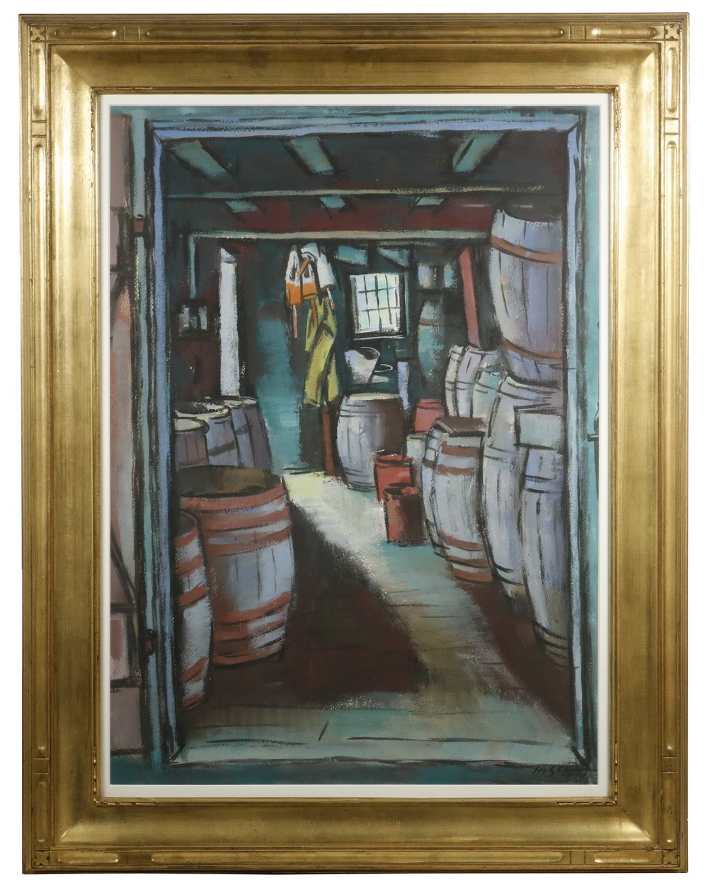 Appraisal: EMIL EUGEN HOLZHAUER GERMAN AMERCAN - Port Clyde Interior gouache