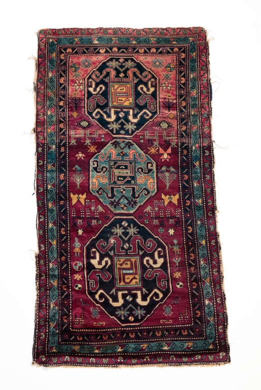 Appraisal: CAUCASIAN RUG First quarter th century Shades of abrash plum