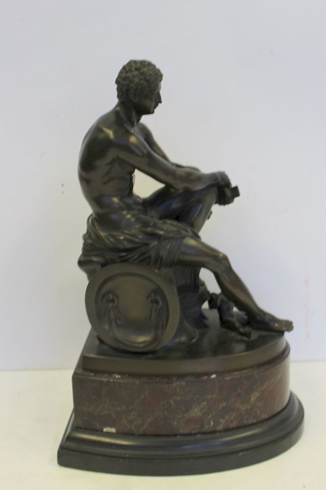 Appraisal: UNSIGNED Classical Bronze Figural Sculpture Great quality with nice original