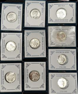 Appraisal: Ten silver George Washington commemorative silver half dollars unc Ten