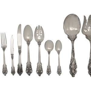 Appraisal: An American Silver Flatware Service Wallace Silversmiths Wallingford CT th