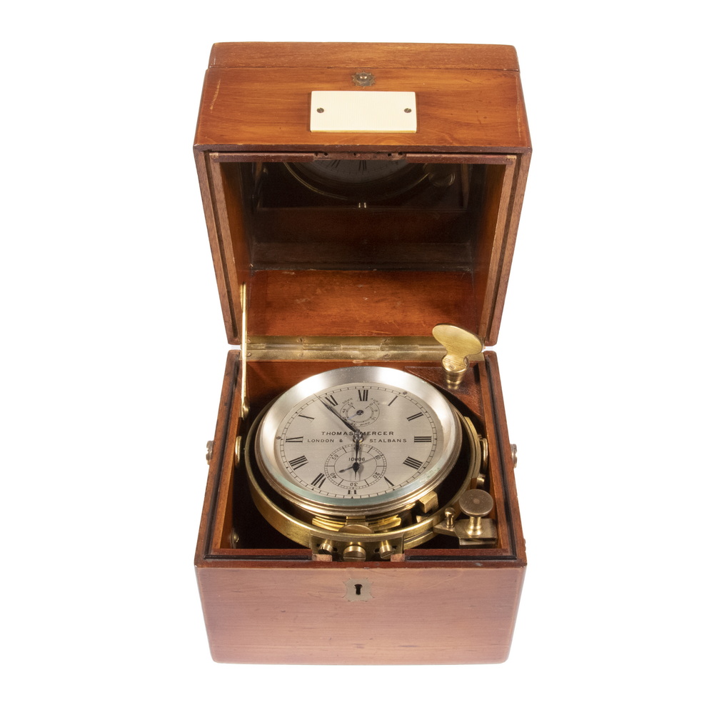 Appraisal: ANTIQUE THOMAS MERCER MARINE CHRONOMETER A beautiful chronometer in brass