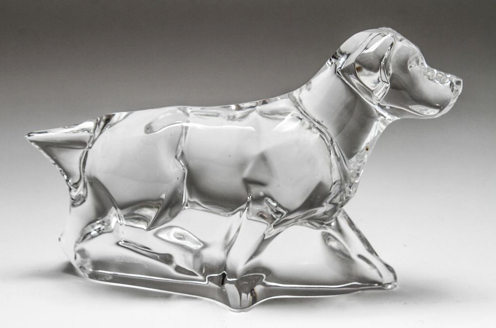 Appraisal: Baccarat Crystal Pointer Retriever Dog Sculpture Baccarat colorless crystal Pointer