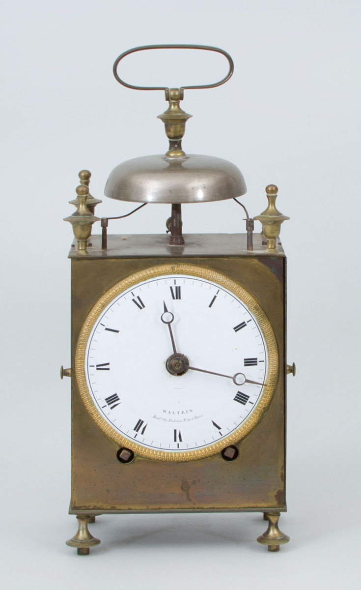 Appraisal: Empire Brass Alarm Clock by Waltrin Paris With key x