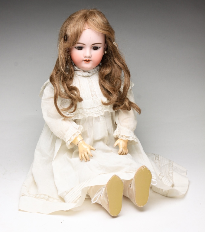 Appraisal: GERMAN HANDWERCK BISQUE HEAD DOLL Ca Marked - Handwerck Germany