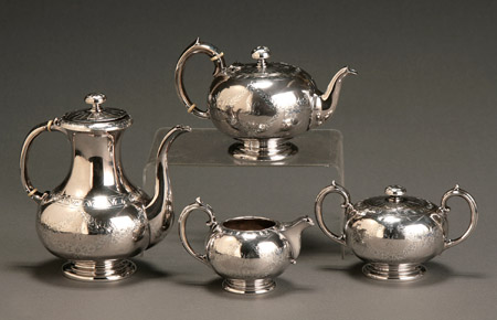 Appraisal: American Sterling Four-Piece Coffee and Tea Service Bigelow Kennard Co