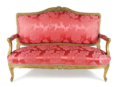 Appraisal: Louis XV Style Gilt-Wood Settee Estimate -