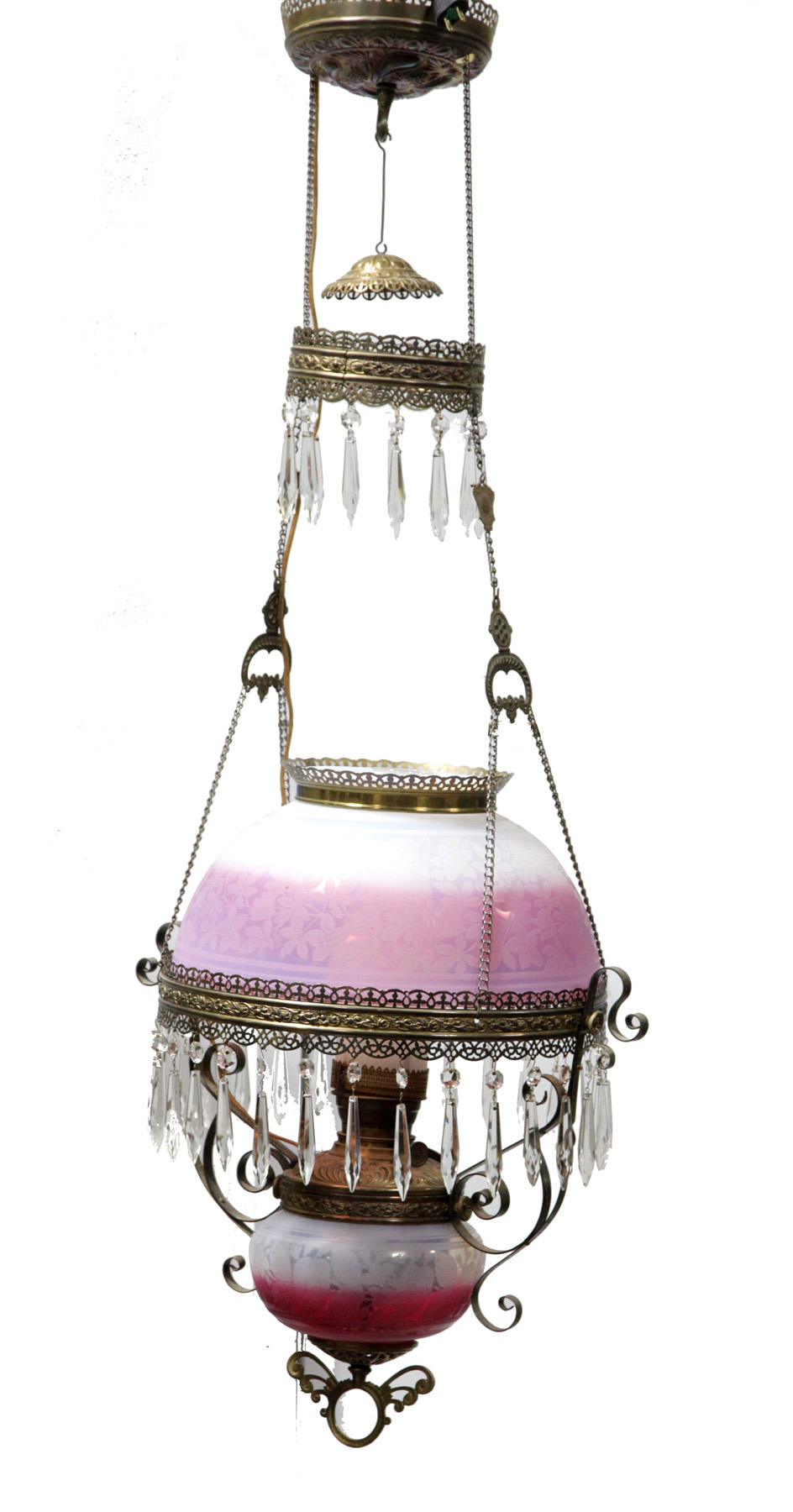 Appraisal: VICTORIAN HANGING DINING ROOM LAMP American th quarter- th century