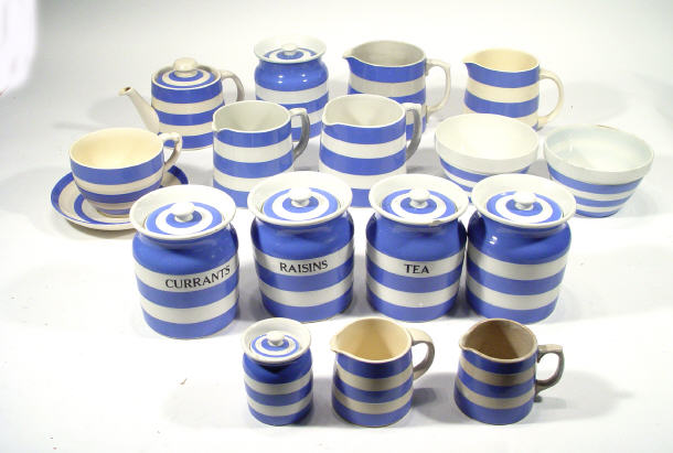 Appraisal: Extensive collection of blue banded T G Green Cornishware including