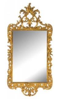 Appraisal: A George II Giltwood Mirror Height x width inches A