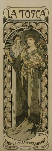 Appraisal: ALPHONSE MUCHA - LA TOSCA x inches x cm Champenois