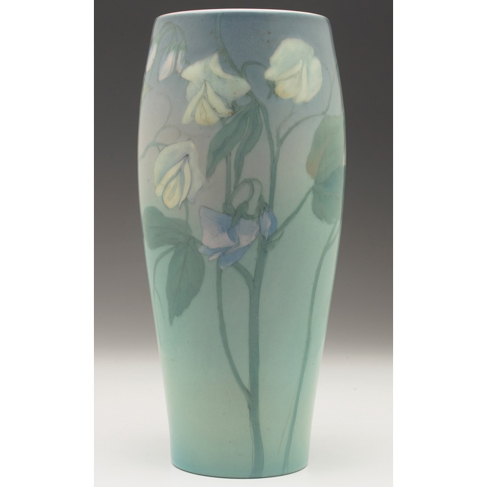 Appraisal: Rookwood vase tapered shape in a Vellum glaze with a