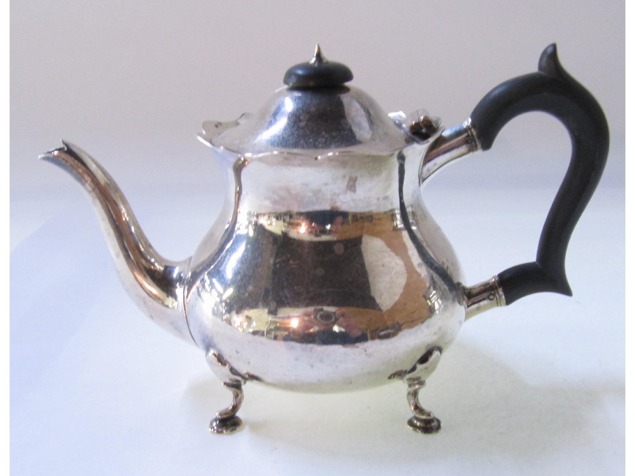 Appraisal: A silver teapot Sheffield