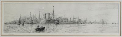 Appraisal: William Lionel Wyllie - RMS Oceanic and RMS Majestic at