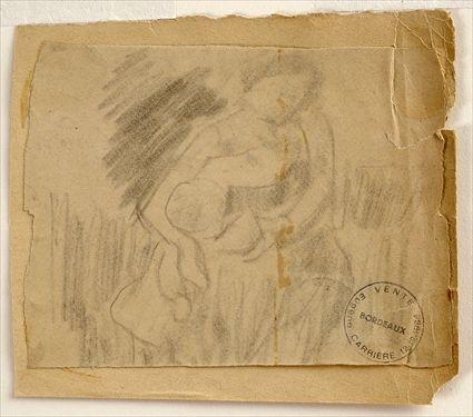 Appraisal: EUGENE CARRIERE - COLLECTION OF FOUR SMALL NOTEBOOK DRAWINGS Comprising