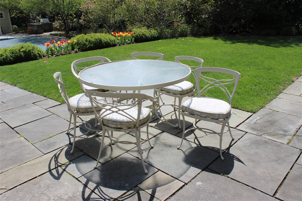 Appraisal: BROWN JORDAN SET INCLUDING SIX OUTDOOR GARDEN DINING CHAIRS TOGETHER