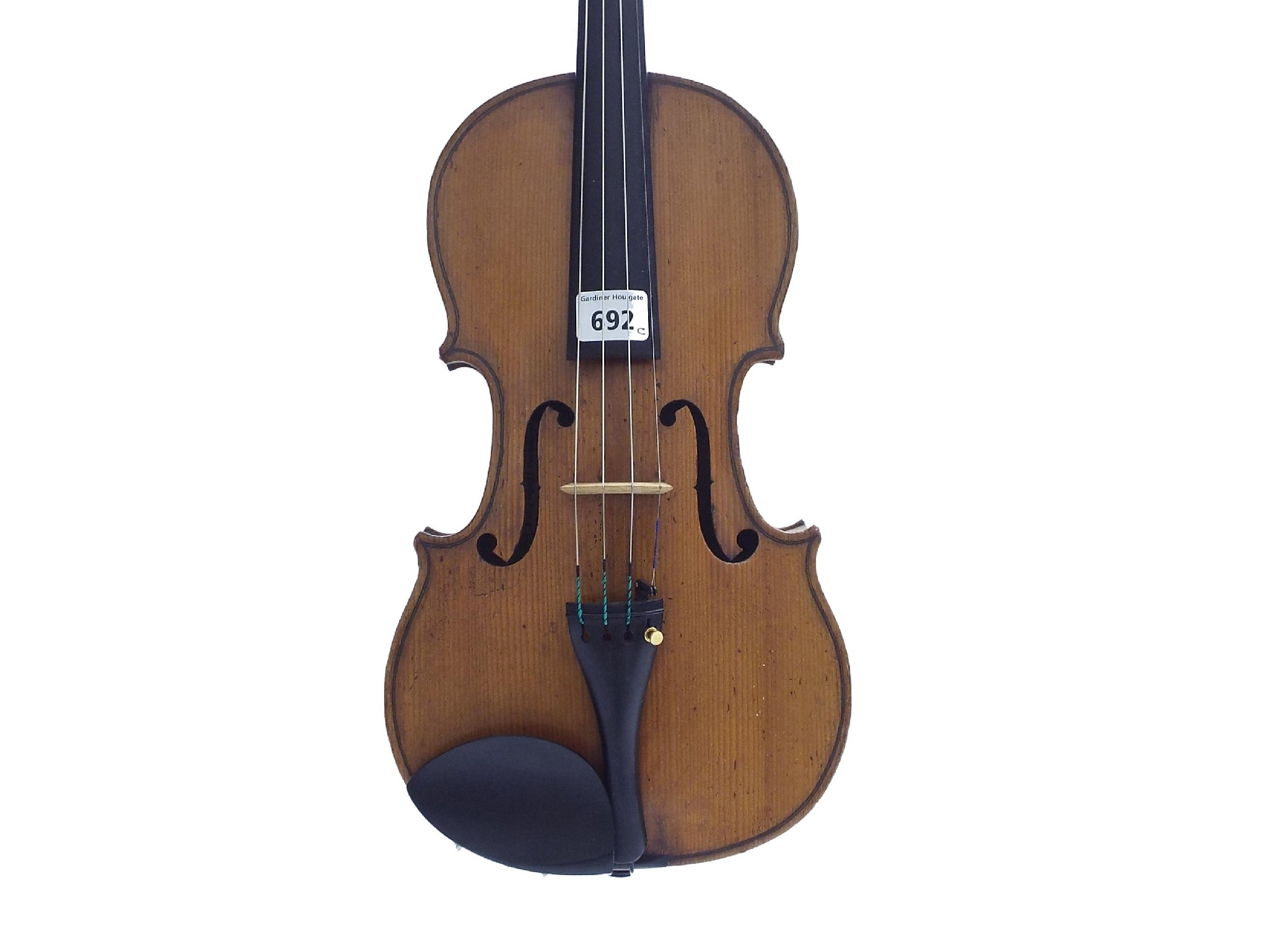 Appraisal: Mid th century Mirecourt violin labelled Alessandrus D'Espine Ficit Taurini