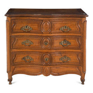 Appraisal: A French Provincial Walnut Commode th Century Height x width