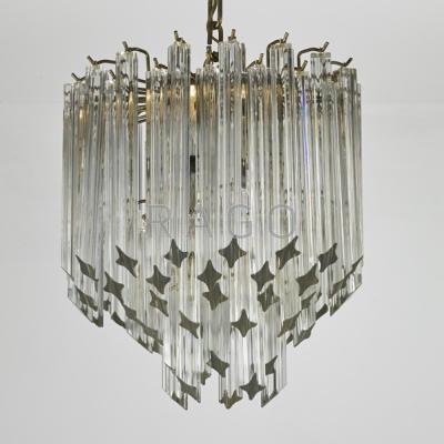 Appraisal: CAMER MURANO Chandelier Italy s Ten sockets with tiered crystal