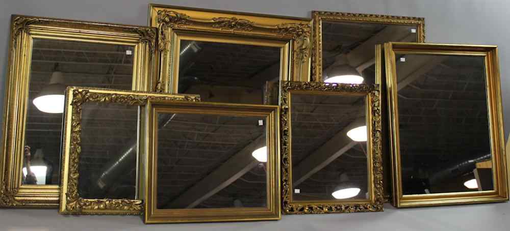 Appraisal: EIGHT GILT-FRAMED MIRRORS assorted sizes Provenance From a Virginia collection