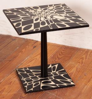 Appraisal: Joyce Miller Designed Hand Hand-screened side table by Joyce Miller