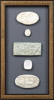 Appraisal: Group of Five Plaster Intaglios th c Grand To Group