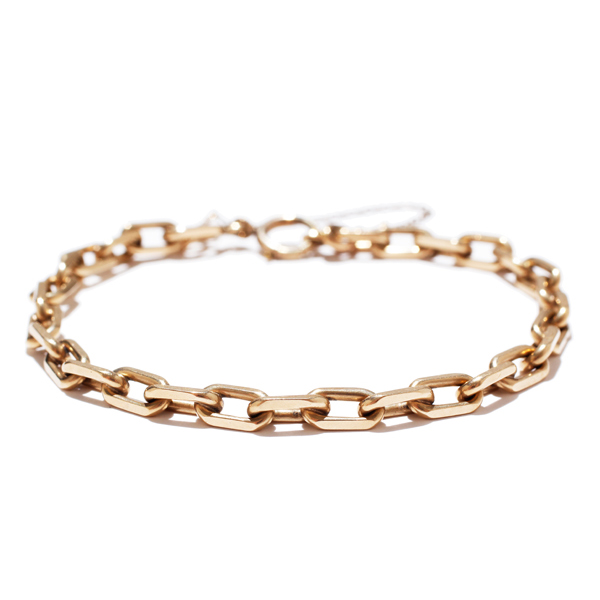 Appraisal: Gold K rectangle link bracelet g Approx long