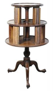 Appraisal: George III revolving bookstand circa executed in mahogany having three