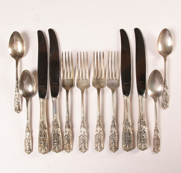 Appraisal: Lot of pieces Westmorland sterling flatware in the Milburn Rose