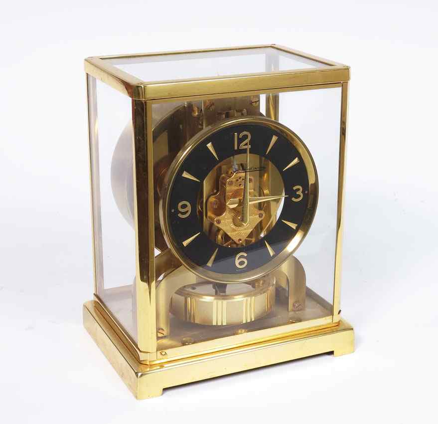 Appraisal: JAEGER - LECOULTRE ATMOS CLOCK Brass case with black dial